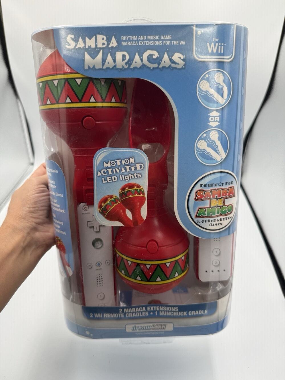Retired New dreamGEAR Samba Maracas Extensions for the Nintendo Wii